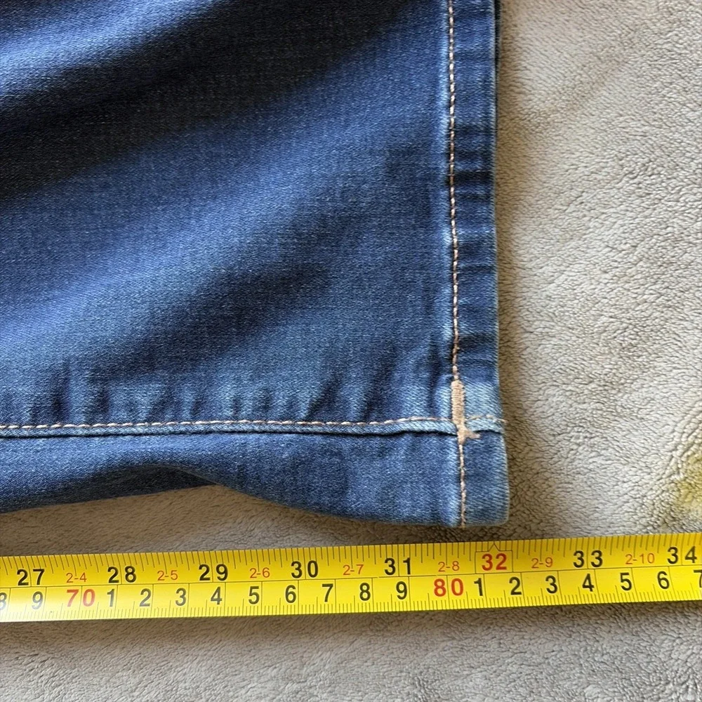 True Religion Becca Mid Rise Bootcut Jeans Women's Size 32 Blue Stretch Denim Fl